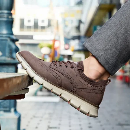 

Men‘s Wing-tip Brogue Breathable Lightweight Casual Oxford Shoes Men‘s Sneakers