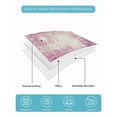 thumbnail image 4 of Quilt King Size Bedding Set, Pink Ombre Reversible Summer Quilt 3 Pieces, Gradient Abstract Art Vintage Lightweight Bedspreads Coverlets with 2 Pillow Shams for All Seasons, 4 of 5