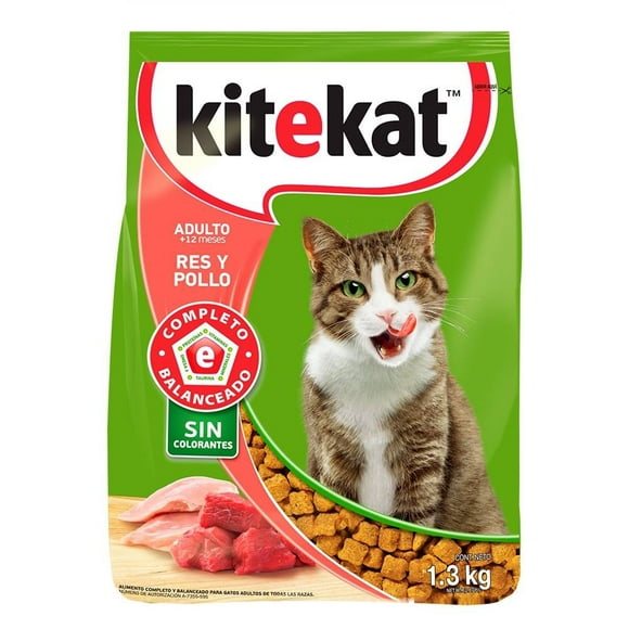 Alimento para Gato Kite Kat Adulto Sabor Res y Pollo 1.3 kg