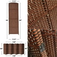 thumbnail image 6 of Extra Wide - Diamond Weave Fiber Room Divider, 8 Panel (Brown), 6 of 8