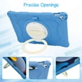 thumbnail image 6 of For iPad 9th 8th 7th Generation Case, Soft Silicone Drop Protection Rotating Kickstand with Shoulder Strap Pencil Holder Kids Friendly Lightweight Case for iPad 10.2" 2021/2020/2019, Darkblue, 6 of 6