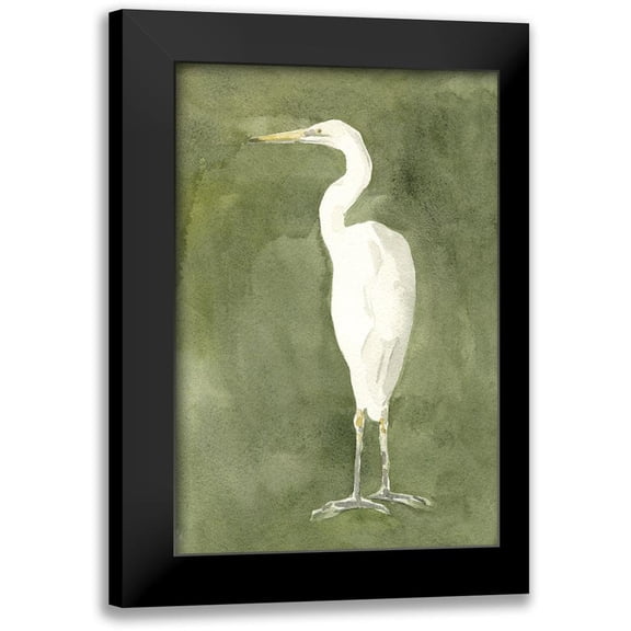 Caroline, Emma 11x14 Black Modern Framed Museum Art Print Titled - Emerald Heron IV