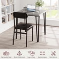 thumbnail image 2 of Qinaqin Pequeño Mesa y Chairs Set para 2 Cuadrado cm de Profundidadining Spaces Apartment Oficina en Casa Negro, 2 of 5