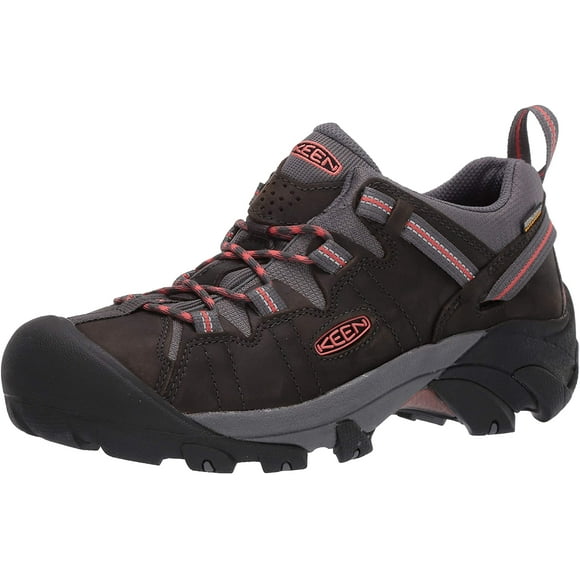 KEEN Womens Targhee 2 Low Height Waterproof Hiking Shoe, Magnet/Coral, 10.5 M Medium US