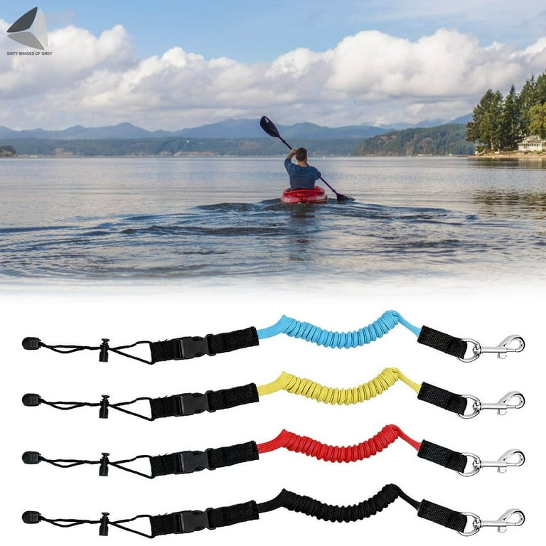 Sixtyshade Kayak Paddle Rope, Elastic Stretchable Kayak Safety Rod Leash  Lanyard for Canoe SUP Board Rowing Surfing, Kayak Safety Tool Accessories  Cord Oar Rope Tether (Red) 