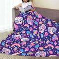 thumbnail image 6 of Sikiie Skull mushroom rainbow Ultra-Soft Micro flannel Blanket Luxury All Seasons Warm Blanket for Bedding Sofa and Travel (4 sizes)-50"x40", 6 of 7