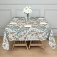 thumbnail image 3 of White Pioneer Flower and Paisley Pattern Square Tablecloth,Waterproof Square Table Cover,Wipeable Spillproof Washable Table Cover for Home Kitchen Party Decor 42"X42"(107x107cm), 3 of 6