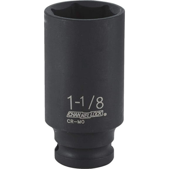 Channellock 1/2" Drive 1-1/8" 6-Point Deep Standard Impact Socket