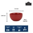 thumbnail image 2 of 10 Strawberry Street Wazee Matte 5.5"/20oz Cereal Bowl, Set of 6, Red, 2 of 5