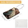 thumbnail image 5 of Unique Pangolin Square PU Leather 2 Pack Travel Tag - Bag Tag - Suitcase Tag with Privacy Cover and Stainless Steel Ring - Suitable for Travel, Backpack, and Handbag, 5 of 7