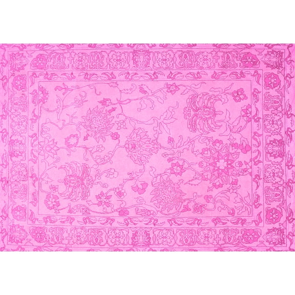 Ahgly Company Indoor Rectangle Persian Pink Traditional Area Rugs, 5' x 7'