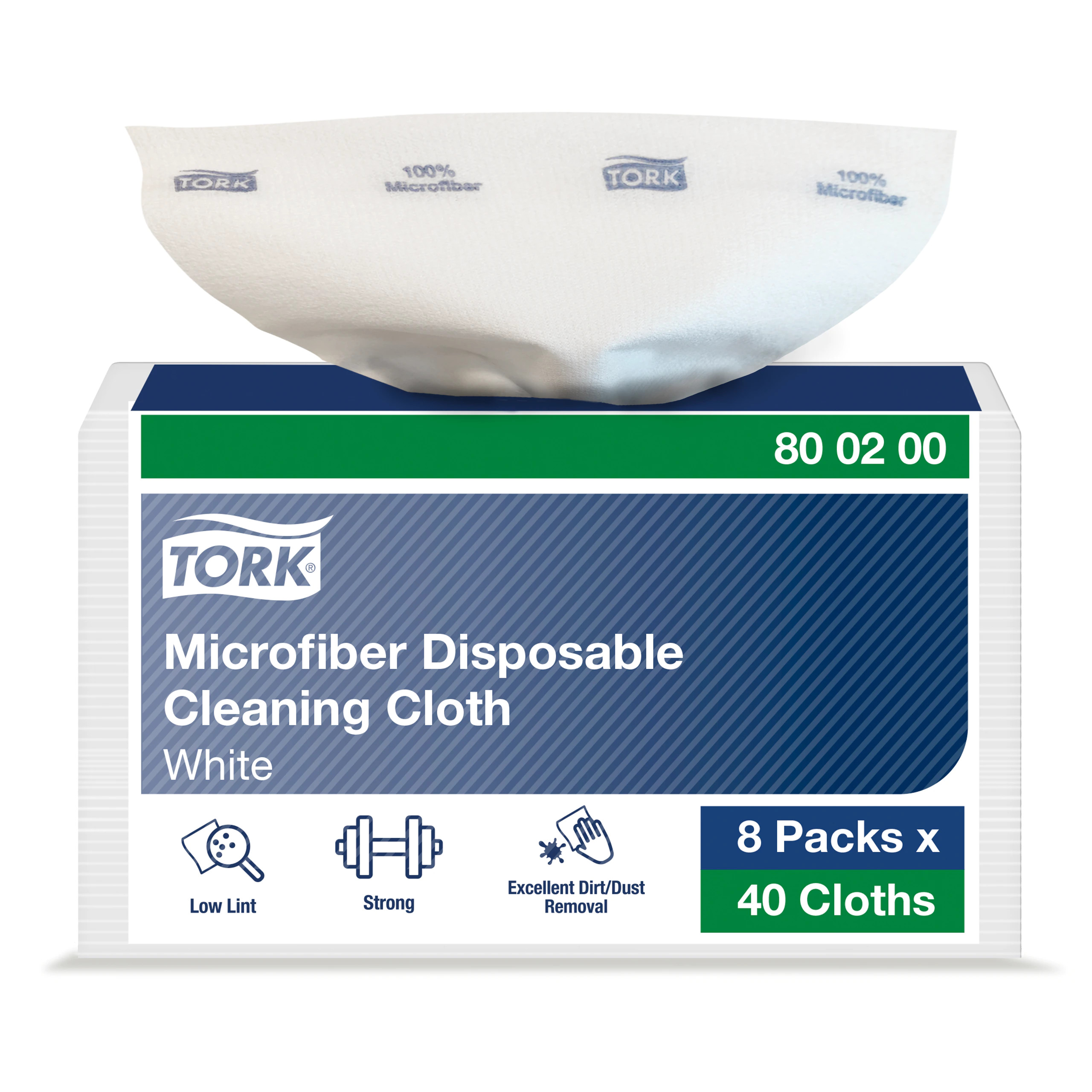 Tork Microfiber Disposable Cleaning Cloth, White