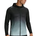 thumbnail image 2 of Men's Athletic Hoodies Long Sleeve Fishing Shirts for Men UPF 50+ SPF UV Sun Protection Shirts Rash Guards Big and Tall Size XS-4XL Gray, 2 of 9