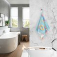 thumbnail image 2 of Yayeee 2 Pack Hand Towels for Bathroom 100% Cotton 16" x 28" Soft Absorbent Kitchen Towel, Pink Beach Toys Pattern, 2 of 7