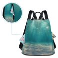 thumbnail image 5 of FORMRS Women's Travel Backpack Purse Anti-Theft Hidden Pockets Casual Shoulder Bag, Green Ocean Pattern, 5 of 7