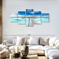 thumbnail image 2 of Elephant Stock Maldives Wall Art - Horizontal Multi Panel Canvas - Living Room Wall Decor - Beach Multi Panel - Blue And Turquoise Decor - 68" x 30", 2 of 8