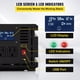 thumbnail image 5 of Inversor de corriente VEVOR 2500W de onda sinusoidal modificada DC 12V a AC 120V, 5 of 9