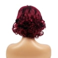 thumbnail image 4 of Fashionable Wine Red short curly synthetic wig/headpiece, 4 of 10