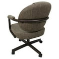 thumbnail image 2 of Swivel Metal Caster Dining Chair M-70 - Plumley Cocoa on Brown, 2 of 2