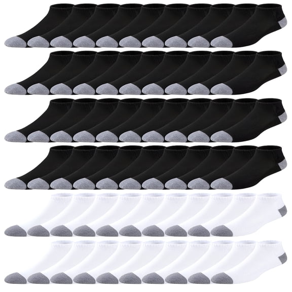 TELOLY 30 Pairs Mens Cushion Ankle Socks Low Cut Breathable Athletic Socks for Men Men's Performance Athletic Socks