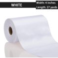 thumbnail image 2 of HWZWT 4 Inches Wide White Satin Ribbon, 27 Yards Soft, No Wrinkles and Consecutive Solid Fabric Ribbon for Cutting Ceremony, Christmas, Wedding, Birthday Decor and Chair Sashes White, 2 of 5