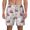 thumbnail image 2 of Goofa Trains Printed Men's Swim Trunks Board Shorts Quick Dry Mens Swimming Trunks with Compression Liner,Breathable Fit Hawaii Beach Shorts-Medium, 2 of 9