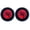 2x Red, variant on 2" Round Trailer 9 LED Clearance Side Marker Lights DOT FMVSS 108 2x Amber