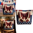 thumbnail image 2 of Floral American Flag Print Quilted Tote Patchwork 250 Anniversary USA 4th of July Patriotic Shoulder Bag Daily Handbag, 2 of 6