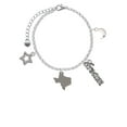 thumbnail image 2 of Delight Jewelry Stainless Steel Texas - Silvertone Dream Big Charm Bracelet, 7.5+2" Extender, 2 of 4