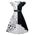 thumbnail image 2 of Vestido de disfraz de Cruella De Vil para niños de Halloween para Girls.yt, 2 of 5