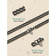 thumbnail image 6 of FaithHeart Black Cuban Link Chain Men Necklace High-Polished Stainless Steel Jewelry Gift with Card To My Grandson Birthday Christmas Graduation 6mm 20", 6 of 10