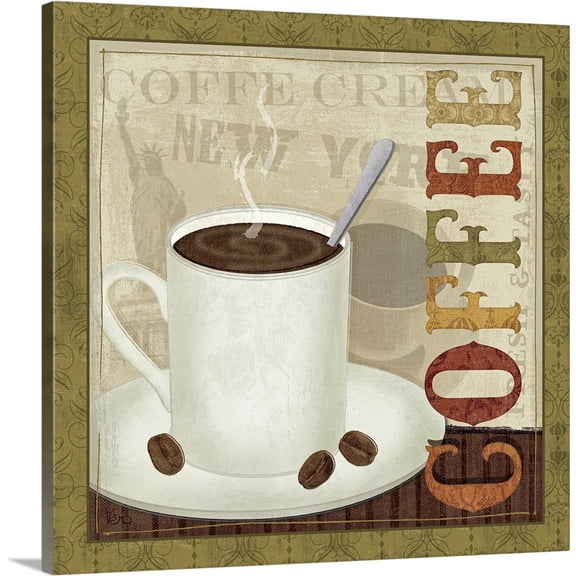 Great BIG Canvas | "Coffee Cup III" Canvas Wall Art - 16x16