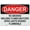 Warning Sign 2, variant on Metal Hanging Plate Horizontal Sign NO SMOKING EXPLOSIVE GAS, Rust Free With 4 Pre-drilled Holes Waterproof, Fade and Scratch Resistant - DANGER SIGN Style 30x40cm