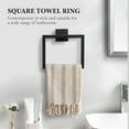 thumbnail image 3 of 10-Piece Matte Black Bathroom Hardware Set Towel Bar Set for Bathroom Include 24 inch Towel Bar Towel Ring TP Holder Coat Hooks Stainless Steel Wall Mounted Towel Holder Set, 3 of 7