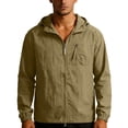 thumbnail image 2 of Yaoyar Mens Lightweight Sun Protection Hooded Jacket Waterproof Windbreaker Raincoat Shell Jacket for Outdoor Hiking Traval, 2 of 9
