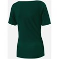 thumbnail image 5 of Womens Summer Short Sleeve T Shirts Slim Fit One Piece Cutout Scoop Neck Going Out Date Night Tops, 5 of 5