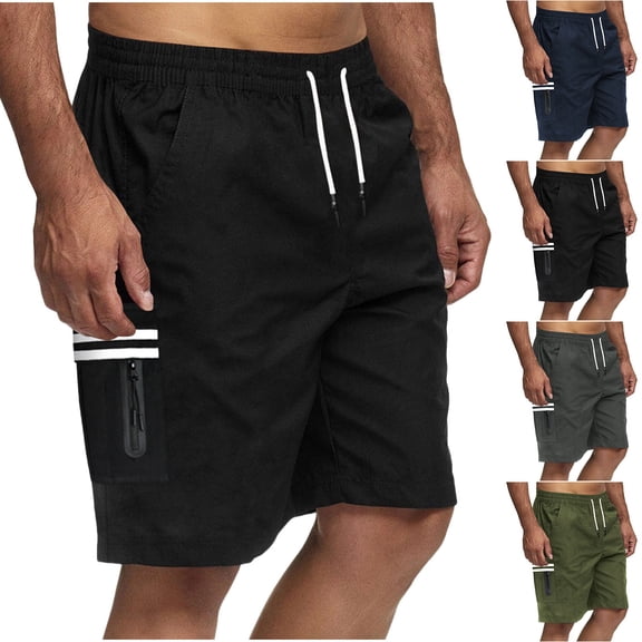 ZyeKqe Mens Casual Shorts Elastic Waist Athletic Jogger Shorts Drawstring Lightweight Workout Gym Shorts