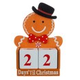 thumbnail image 2 of Gingerbread Man Christmas Countdown Calendar Wooden Blocks Tabletop Ornament Holiday Advent Calendar for Office Desk Decor, 2 of 8