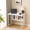 Ancient White + Wood + Classic + Cute, variant on 32.6 Inch Folding Computer Desk With Storage Shelf, White Writing Desk For Home Office Bedroom Dorm And Apartment