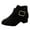Black, variant on PEASKJP Toddler Boots for Girls Baby Girls Cowboy Tassel Boots Soft Sole Warm Ankle Booties for First-Walkers (Black,27)