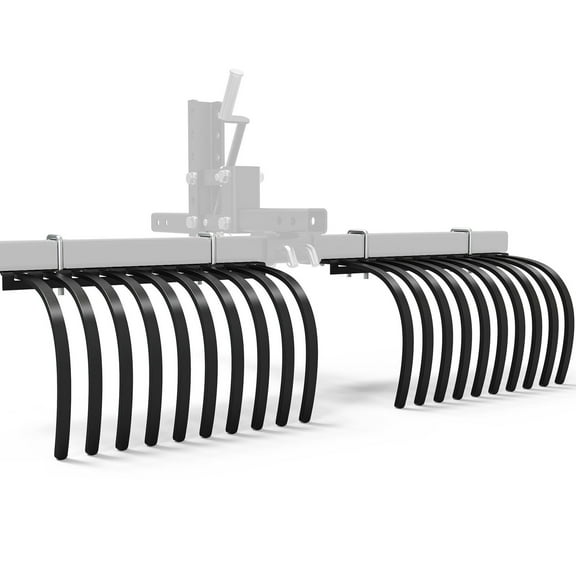 RVNI Landscape Rake Removal Soil Gravel Lawn Debris for ATV / UTV Manual Implement Lift with 2 in Receiver universal