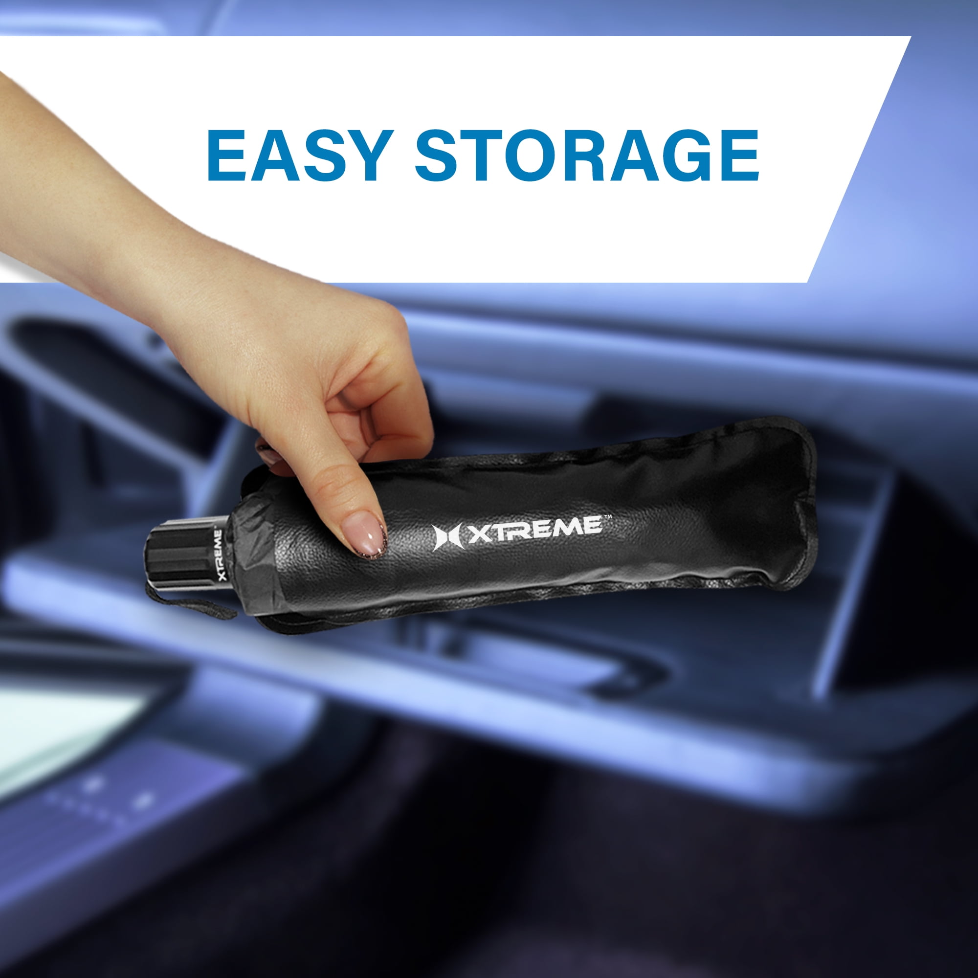 Xtreme Auto Pop-up Car Sunshade Umbrella for Windshield - Daily Sun Protection, Compact & Easy Storage, Reflective Material, Fits Most Vehicles