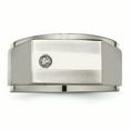 thumbnail image 4 of Titanium Satin & Polished Diamond Band, 4 of 8