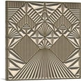 thumbnail image 1 of ARTCANVAS Art Deco Brown Design on Tan Canvas Art Print - Size: 36" x 36" (0.75" Deep), 1 of 9