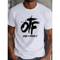 thumbnail image 1 of Camiseta de manga corta para hombre: ONLY THE FAMILY "OTF", camiseta estampada, cuello redondo, manga corta, algodón puro, cómoda y transpirable., 1 of 5
