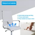 thumbnail image 3 of High-Back Chair Office Working Chair PU Leather Sofa Height Adjustable Office Chair Executive Desk Chair White, 3 of 8