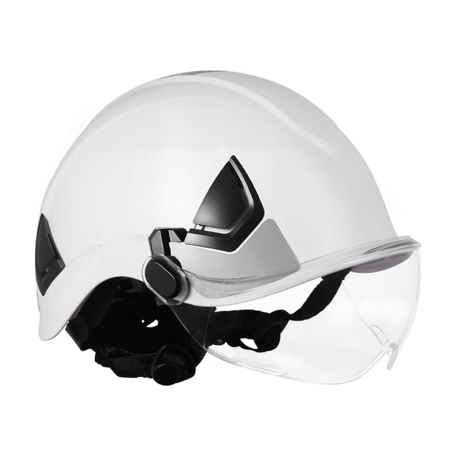 KFFKFF Industrial Safety Helmet, ANSI/ISEA Z89.1 Certified ABS Hard Hat with Visor & 6-Point Adjustable Suspension, Vented Design for Men and Women, Suitable for Indoor and Outdoor Construction Use