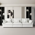 thumbnail image 1 of The Magic Home 3-Seater Cloud Modular Linen Sectional Sofa, White, 1 of 13