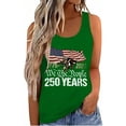 thumbnail image 3 of 250th Anniversary Tank Top for Women 1776-2026 - We the People Vintage Eagle American Flag Scoop Neck Sleeveless Tee - Patriotic Independence Day Graphic Top Green XL, 3 of 8
