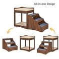 thumbnail image 4 of Unipaws Pet Bunk Bed with Removable Step for Dogs and Cats, Multi-Level Bed Window Perch Seat Platform, Walnut, 4 of 7